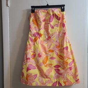 Lilly Pulitzer Colorful Pacific Straples SUMMER dress, tropical print Size 8